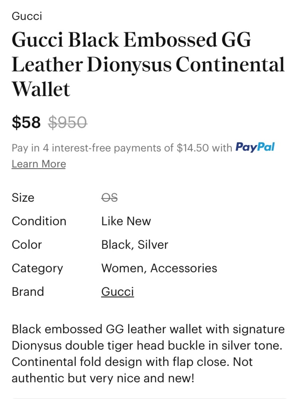 Embossed Leather Wallet with Silver-Tone Hardware - Picture 9 of 10